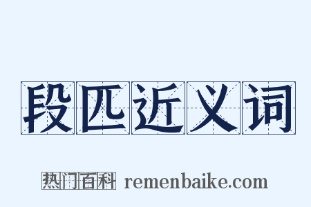 段匹近义词是什么意思的图片